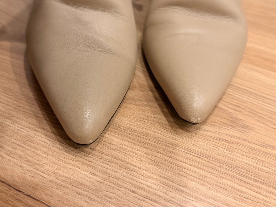 Bej Stiletto Topuklu Kadın Bot - Görsel 4