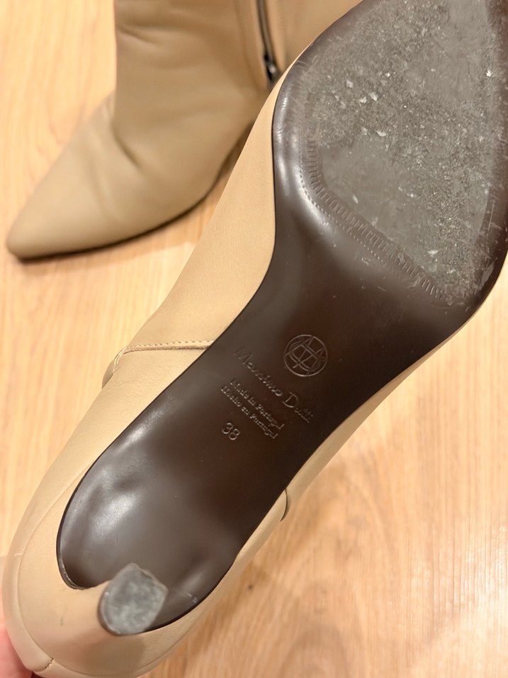 Bej Stiletto Topuklu Kadın Bot - Görsel 3