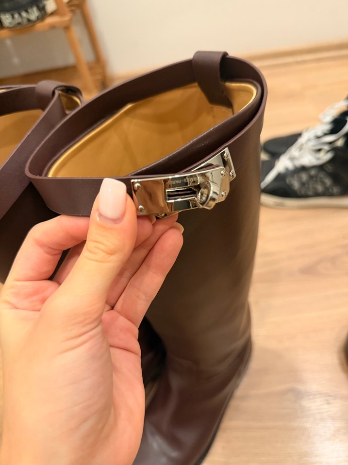 Kahverengi Deri Tokalı Dizüstü Çizme - Görsel 2