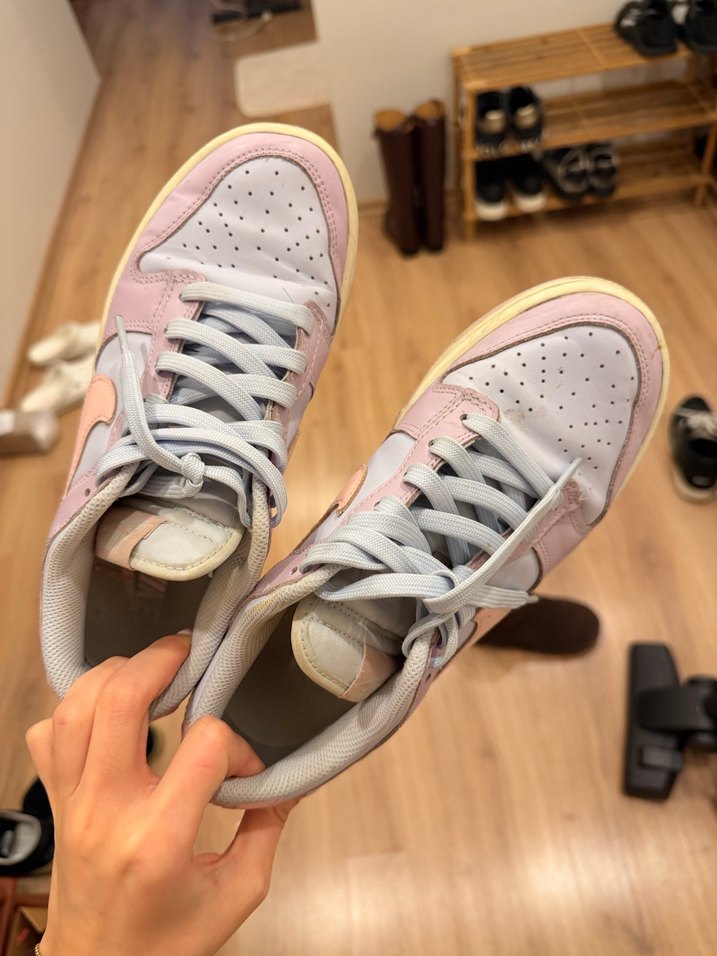 Pembe Pastel Renkli Bağcıklı Kadın Spor Ayakkabı - Görsel 5