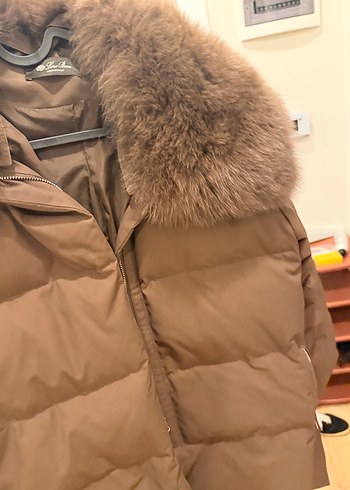Kahverengi Kadın Kürklü Kış Montu - Görsel 6