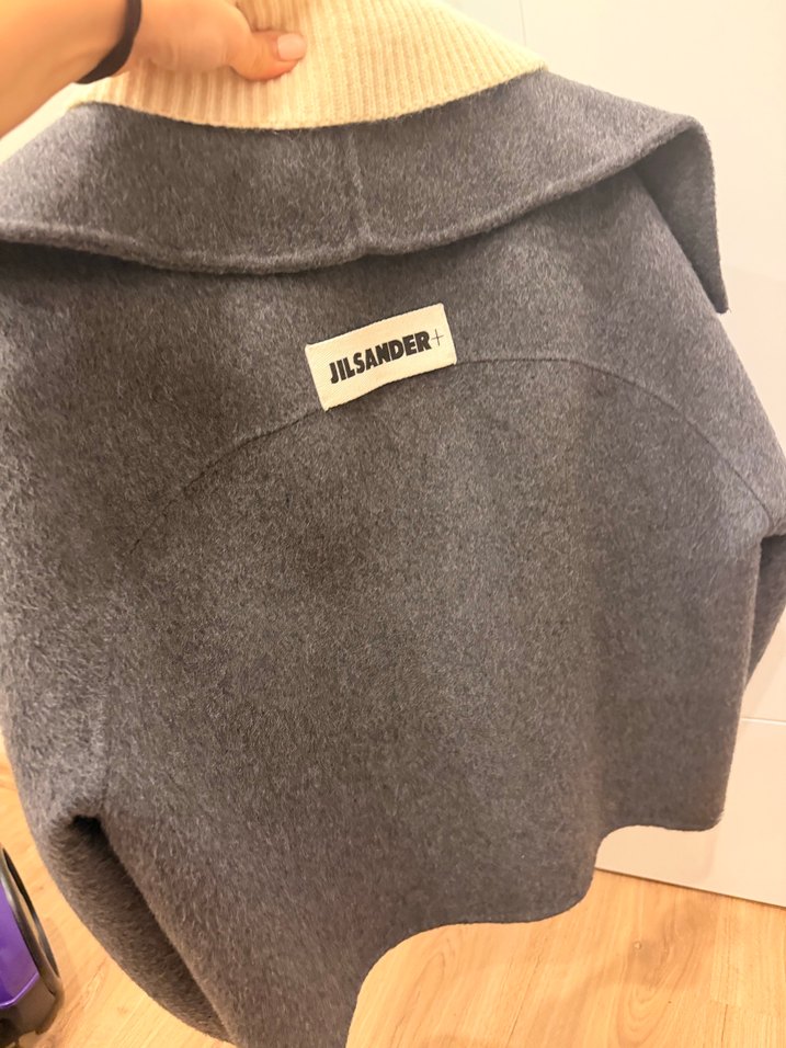 Gri Yün Kabanı, Düğmeli, Midi Boy - Görsel 3