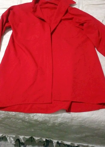 Bordo Düğmeli Uzun Kollu Kadın Gömlek - Görsel 2