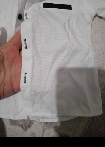 Erkek Çocuk Beyaz Pamuklu Uzun Kollu Gömlek - Görsel 2