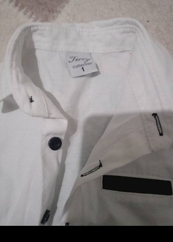 Erkek Çocuk Beyaz Pamuklu Uzun Kollu Gömlek - Görsel 3