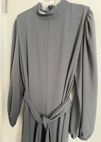 Gri bol paça tulum - Görsel 3