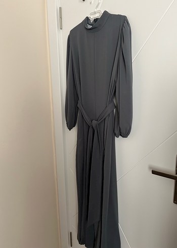 Gri bol paça tulum - Görsel 2