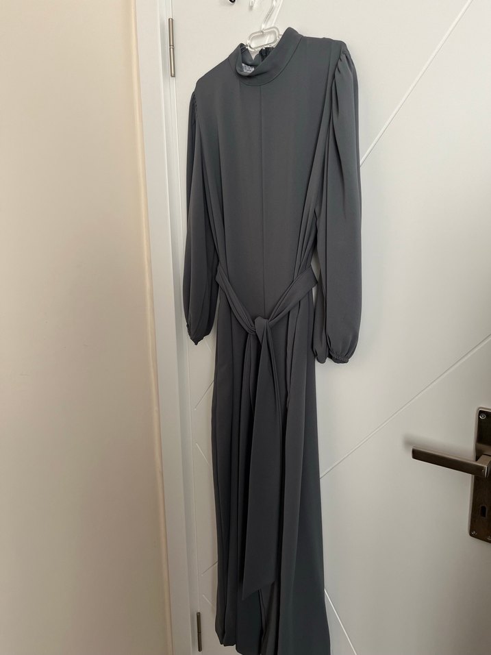 Gri bol paça tulum - Görsel 2