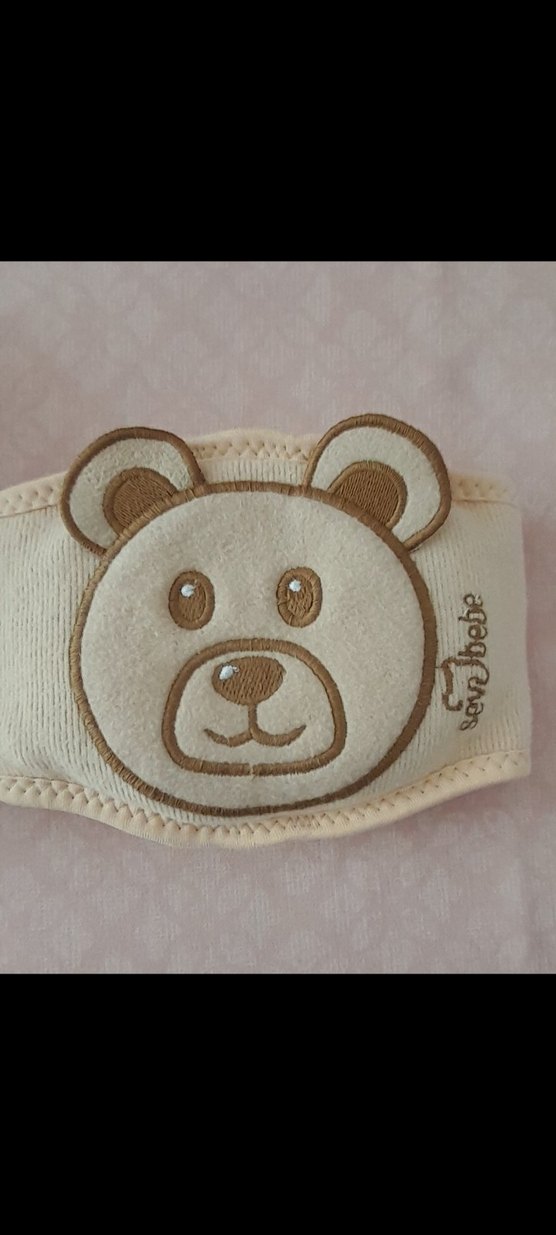 Kiraz Çekirdekli Bebek Bel Bandı - Bej - Görsel 2