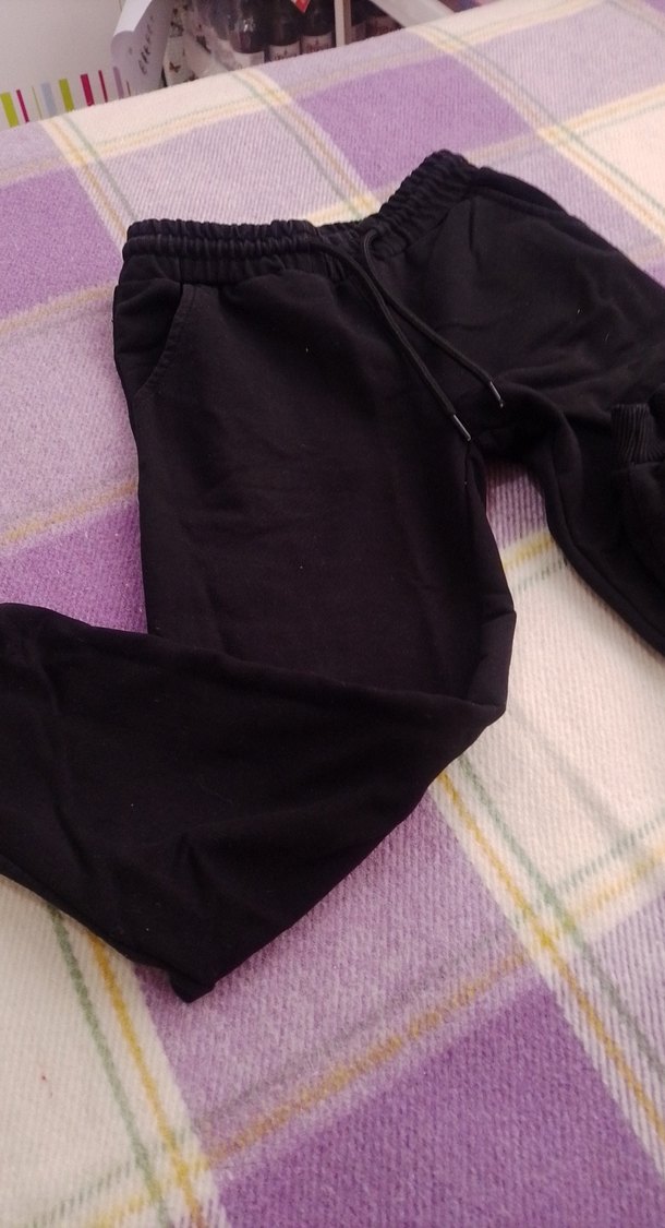 Siyah Rahat Kesim çocuk Eşofman Altı - Görsel 2