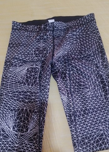 Lacivert Gri Desenli Kadın Spor Tayt - Görsel 2