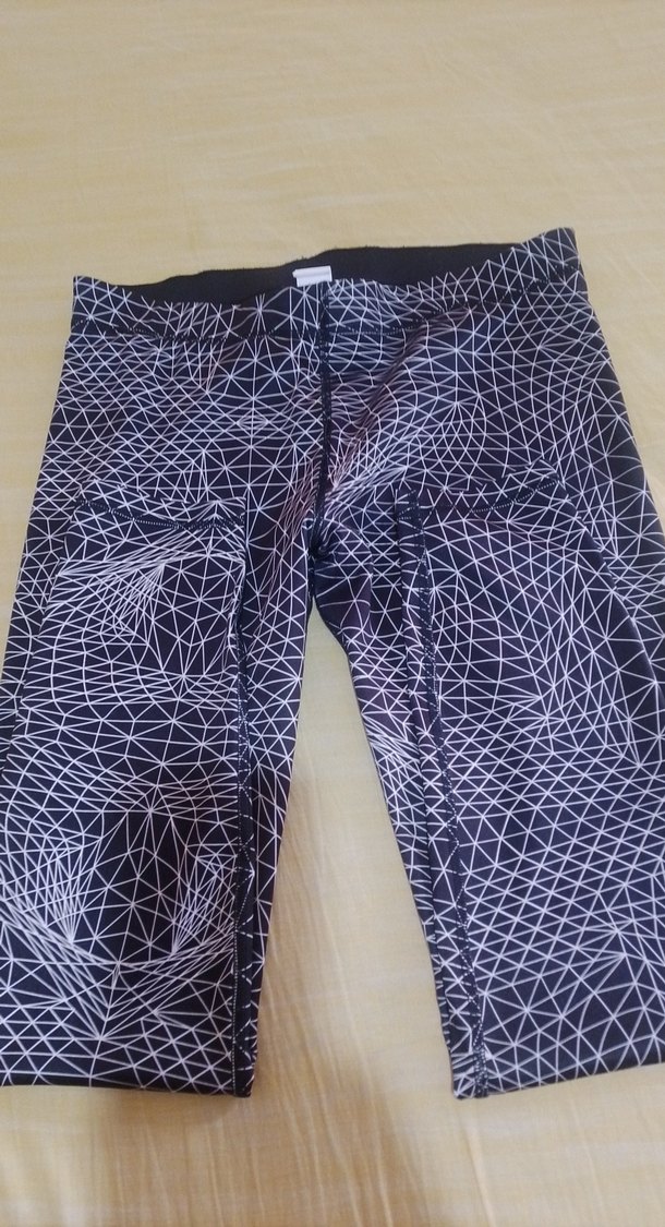 Lacivert Gri Desenli Kadın Spor Tayt - Görsel 2