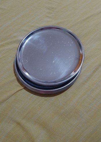 Parlak Metal Yuvarlak Tabak 6 adet - Görsel 3