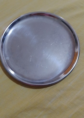 Parlak Metal Yuvarlak Tabak 6 adet - Görsel 2