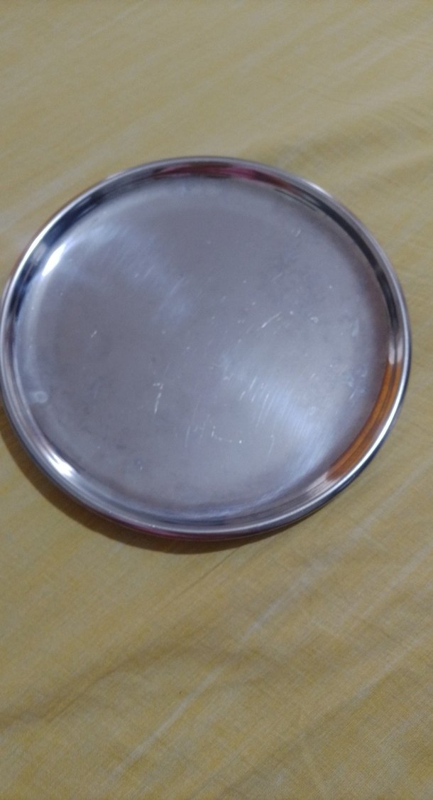 Parlak Metal Yuvarlak Tabak 6 adet - Görsel 2