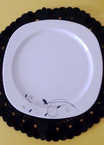 Siyah örgü supla ve bardak altlığı - Görsel 3