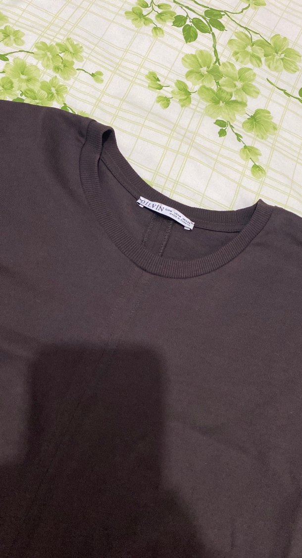 Kahve renkinde 
Tişörtü, Kısa Kollu, Salaş - Görsel 4