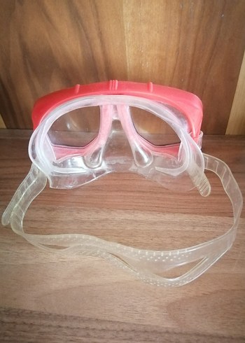 Şeffaf Kırmızı Retro Yüzücü Gözlüğü - Görsel 3