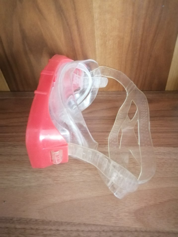 Şeffaf Kırmızı Retro Yüzücü Gözlüğü - Görsel 5