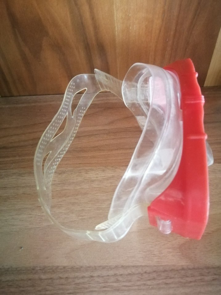 Şeffaf Kırmızı Retro Yüzücü Gözlüğü - Görsel 2