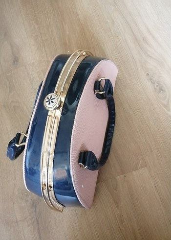 Pembe Parlak Deri Klasik Kadın Çanta - Görsel 7