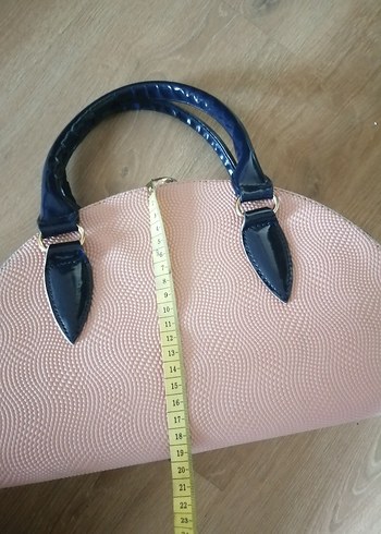 Pembe Parlak Deri Klasik Kadın Çanta - Görsel 5