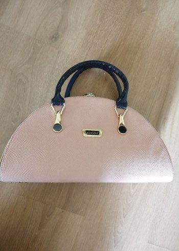 Pembe Parlak Deri Klasik Kadın Çanta - Görsel 2