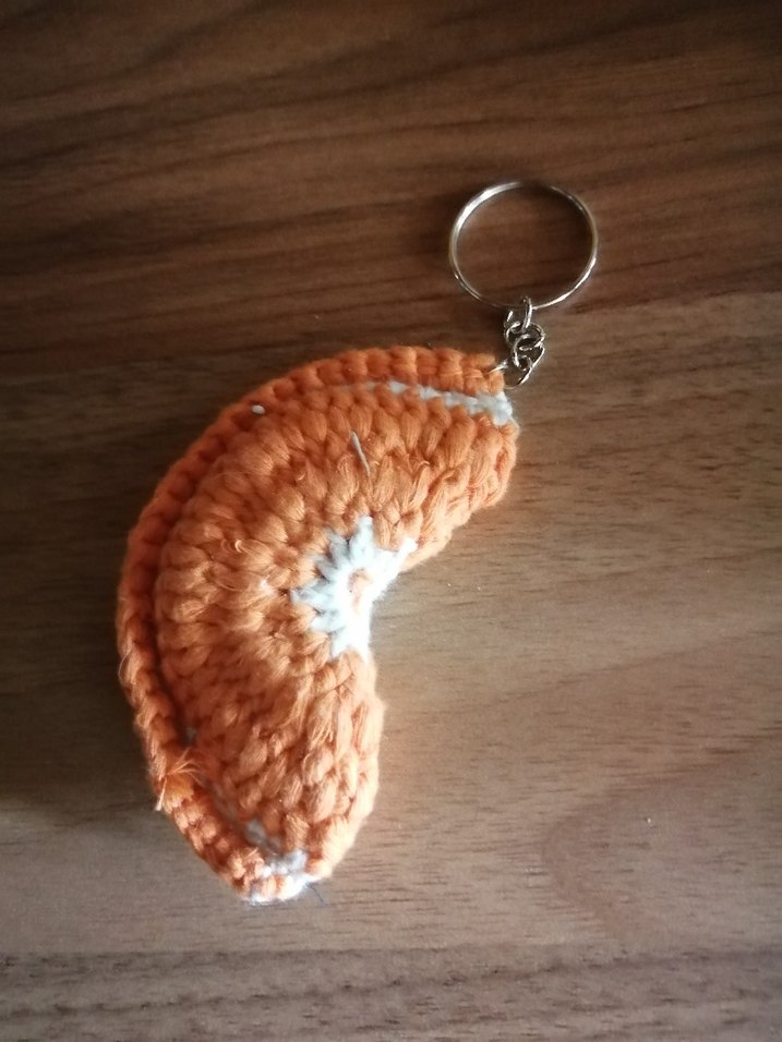 Turuncu Örgü Bohem Anahtarlık - Görsel 2