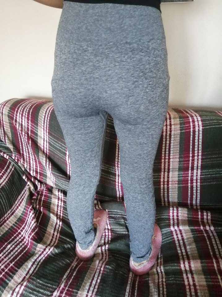 Gri Normal Boy Kadın Tayt - Görsel 4