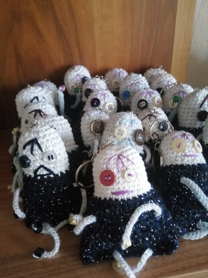 Çok Renkli Örgü Gotik Anahtarlık - Görsel 4