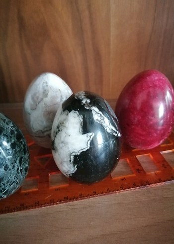 Metal yapraklı mermer armut figürleri - Görsel 20