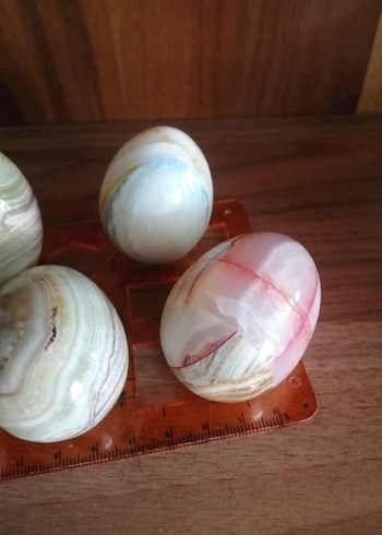 Metal yapraklı mermer armut figürleri - Görsel 10