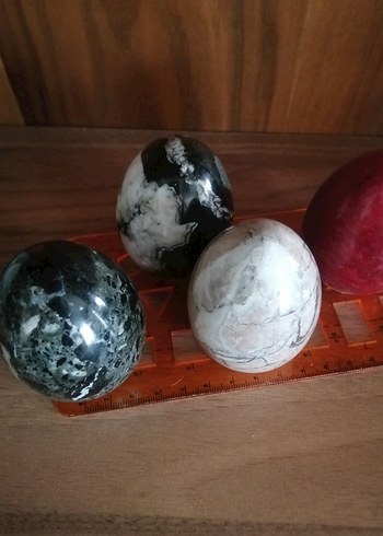 Metal yapraklı mermer armut figürleri - Görsel 17