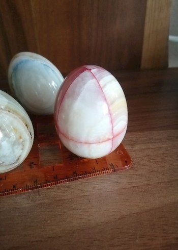 Metal yapraklı mermer armut figürleri - Görsel 12