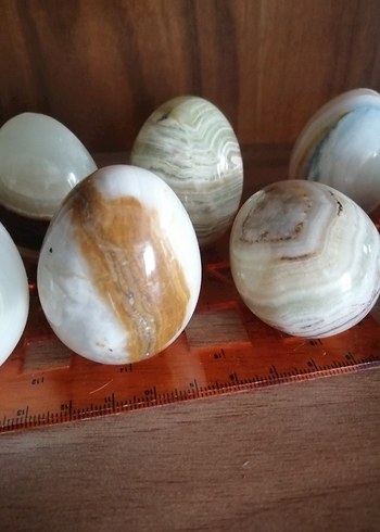 Metal yapraklı mermer armut figürleri - Görsel 13