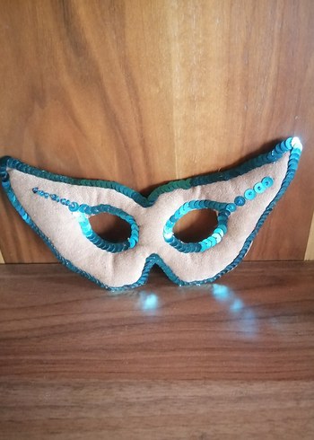 Mavi Payetli Kadın Maske - Görsel 2