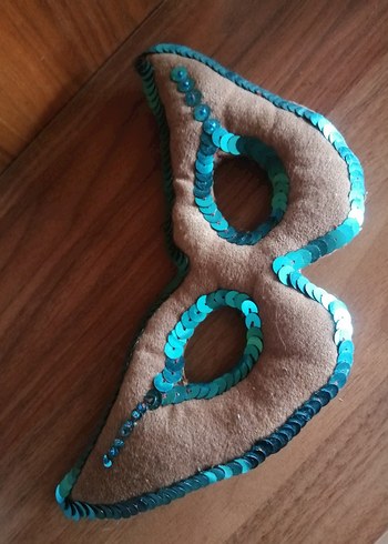 Mavi Payetli Kadın Maske - Görsel 3