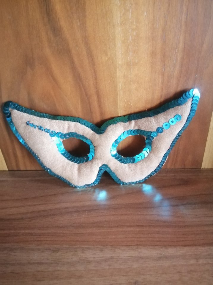 Mavi Payetli Kadın Maske - Görsel 2