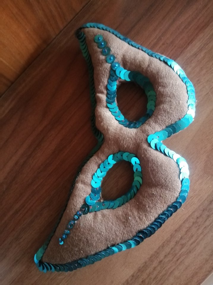 Mavi Payetli Kadın Maske - Görsel 3