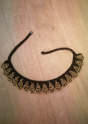 Boncuk İşlemeli Bohem Midi Kolye Siyah - Görsel 3