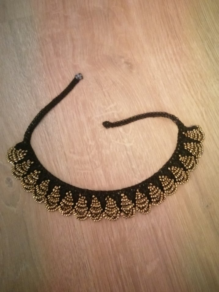 Boncuk İşlemeli Bohem Midi Kolye Siyah - Görsel 3