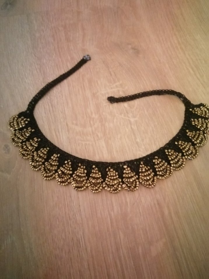 Boncuk İşlemeli Bohem Midi Kolye Siyah - Görsel 2