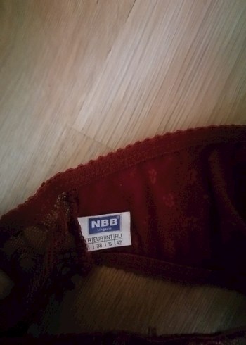 Bordo Nakışlı Vintage Jartiyer - Görsel 3