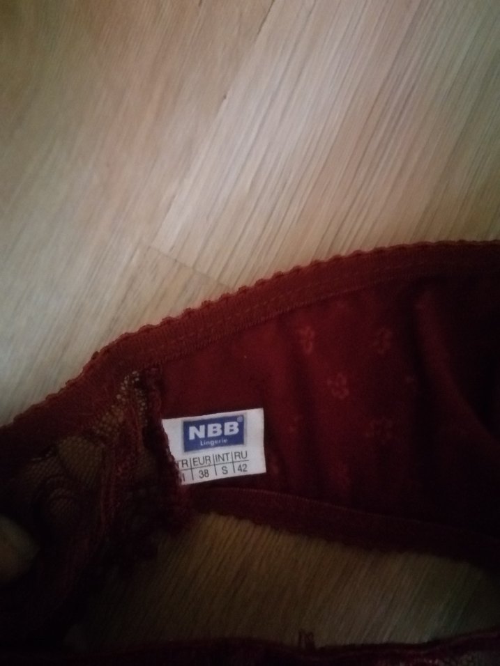 Bordo Nakışlı Vintage Jartiyer - Görsel 3