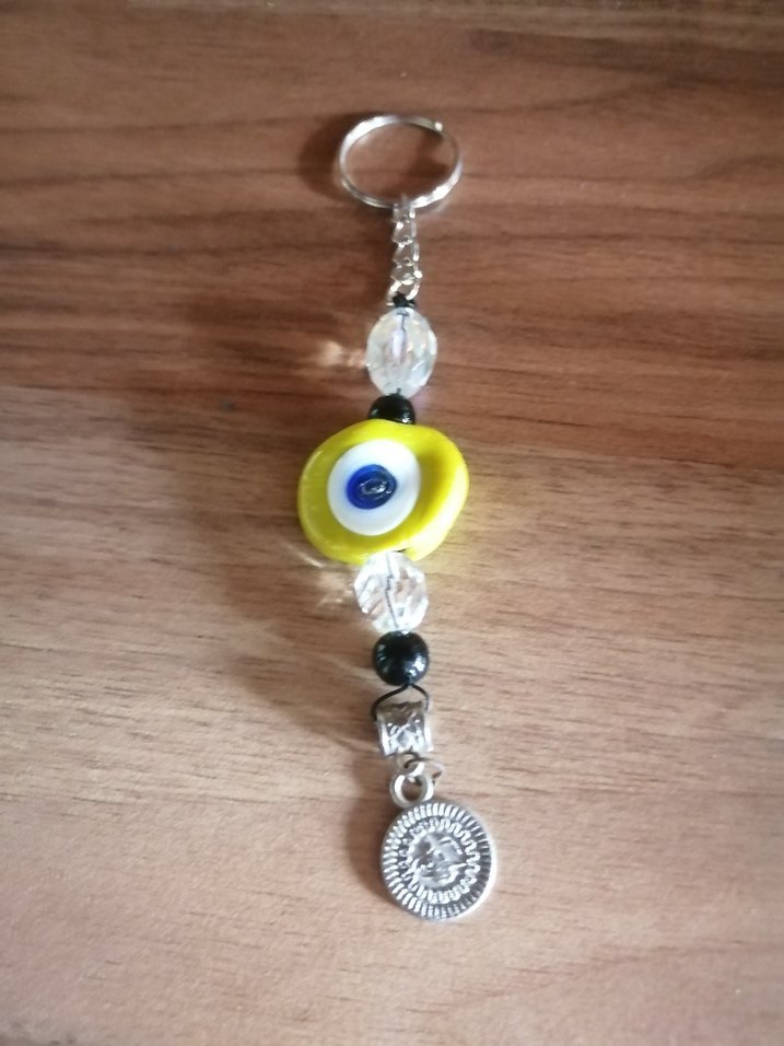 Renkli Boncuklu Bohem Anahtarlık - Görsel 2