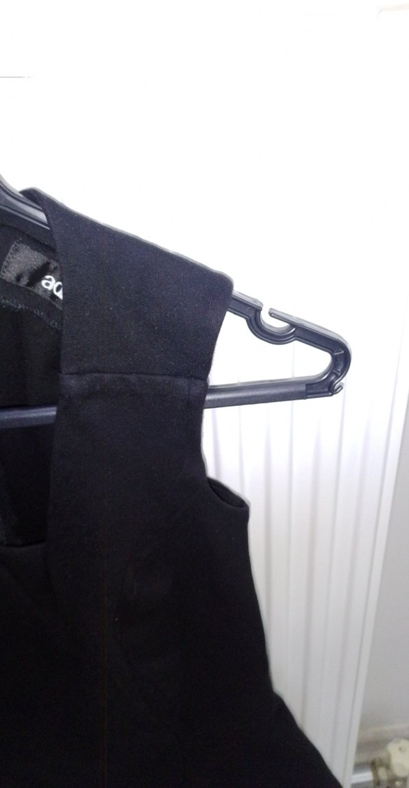 siyah renk sıfır kollu gömlek - Görsel 3