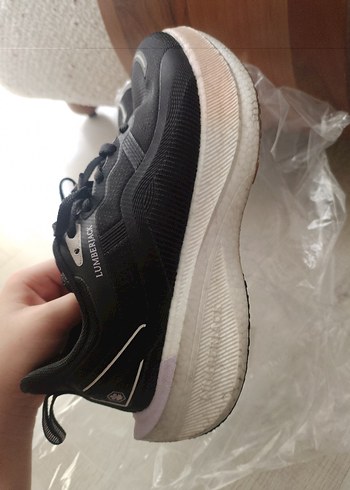 Siyah  Bağcıklı Topuklu Spor Ayakkabı - Görsel 3