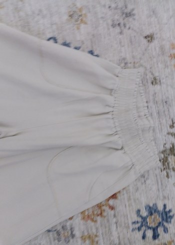 Bol Kesim Gri Kadın Kumaş Pantolon - Görsel 2