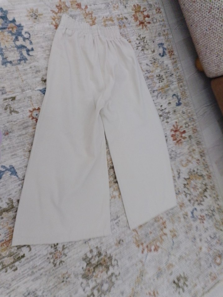 Bol Kesim Gri Kadın Kumaş Pantolon - Görsel 4