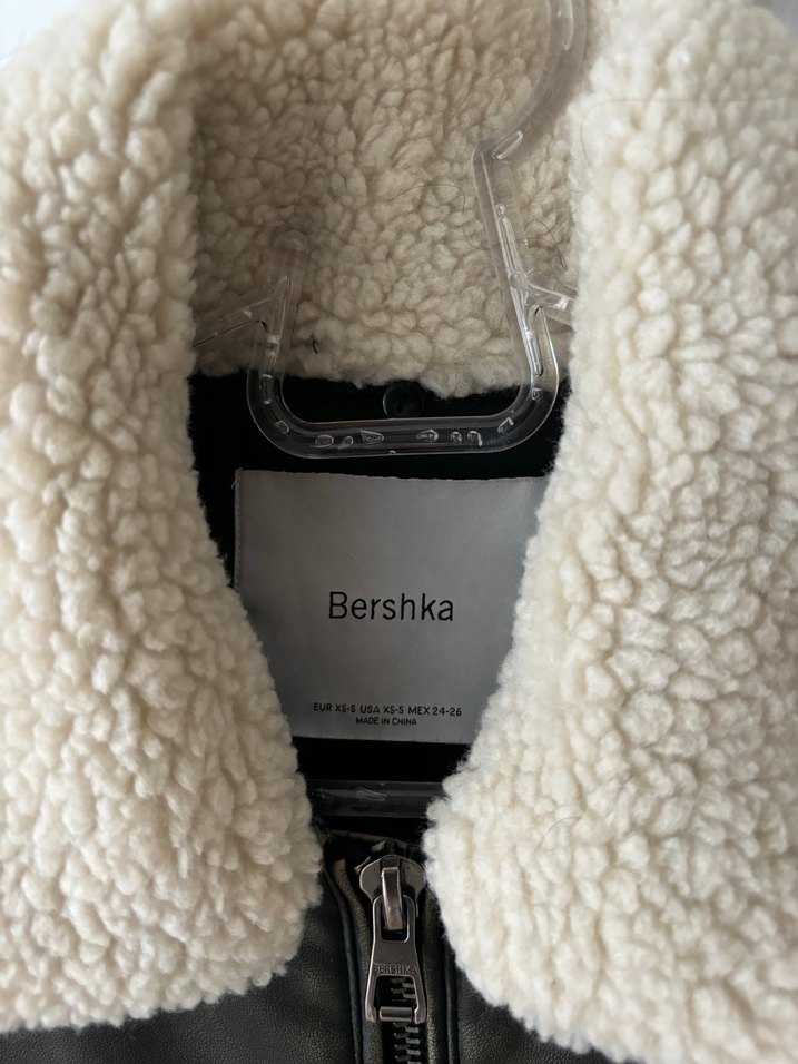 Bershka Kürk Detaylı Kahverengi Deri Kadın Ceket - Görsel 2